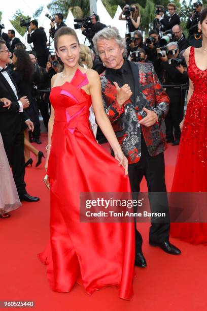 Letizia Pinochi and John Savage attend the screening of "The Wild Pear Tree " during the 71st annual Cannes Film Festival at Palais des Festivals on...