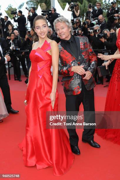 Letizia Pinochi and John Savage attend the screening of "The Wild Pear Tree " during the 71st annual Cannes Film Festival at Palais des Festivals on...