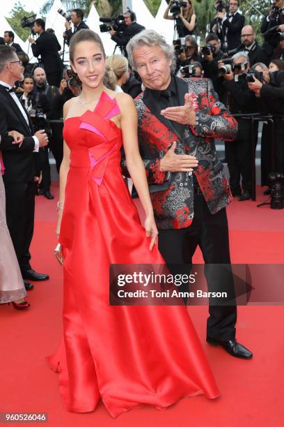 Letizia Pinochi and John Savage attend the screening of "The Wild Pear Tree " during the 71st annual Cannes Film Festival at Palais des Festivals on...