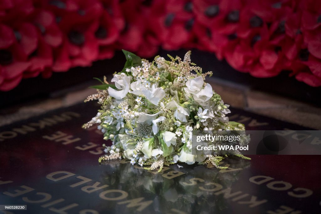 The Duchess of Sussex's Wedding Bouquet Rests On The Grave of The Unknown Warrior