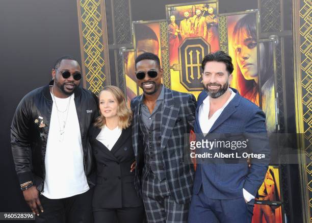 Actors Brian Tyree Henry, Jodie Foster, Sterling K. Brown and director Drew Pearce arrive for the Global Road Entertainment's "Hotel Artemis"...