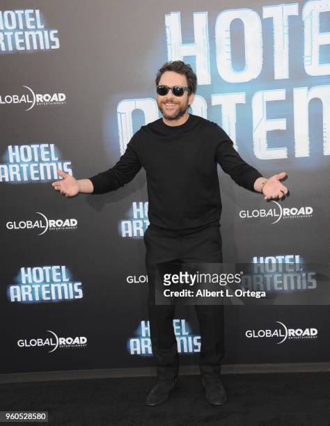 Actor Charlie Day arrives for the Global Road Entertainment's "Hotel Artemis" Premiere held at Regency Village Theatre on May 19, 2018 in Westwood,...
