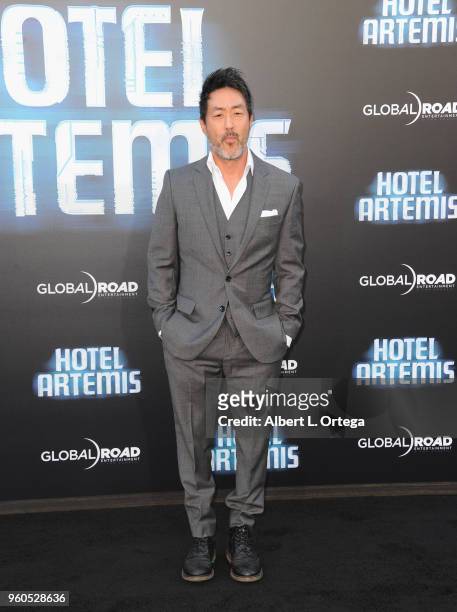Actor Kenneth Choi arrives for the Global Road Entertainment's "Hotel Artemis" Premiere held at Regency Village Theatre on May 19, 2018 in Westwood,...