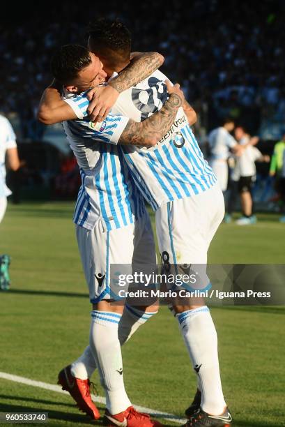 Alberto Grasssi of Spal celebrates after scoring his team's second goal during the Serie A match between Spal and UC Sampdoria at Stadio Paolo Mazza...