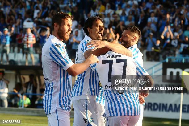 Alberto Grasssi of Spal celebrates after scoring his team's second goal during the Serie A match between Spal and UC Sampdoria at Stadio Paolo Mazza...