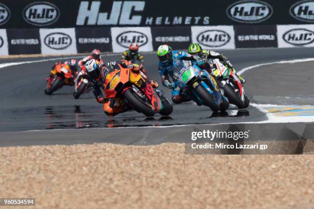 Pol Espargaro of Spain and Red Bull KTM Factory Racing leads the field during the MotoGP race during the MotoGp of France - Race on May 20, 2018 in...