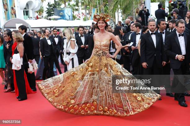 Larisa Katz attends the screening of "The Wild Pear Tree " during the 71st annual Cannes Film Festival at Palais des Festivals on May 18, 2018 in...