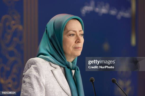 Maryam Rajavi in Auvers-sur-Oise, France, on 19 May 2018. An International gathering on the advent of the Holy Month of Ramadan entitled, Message of...