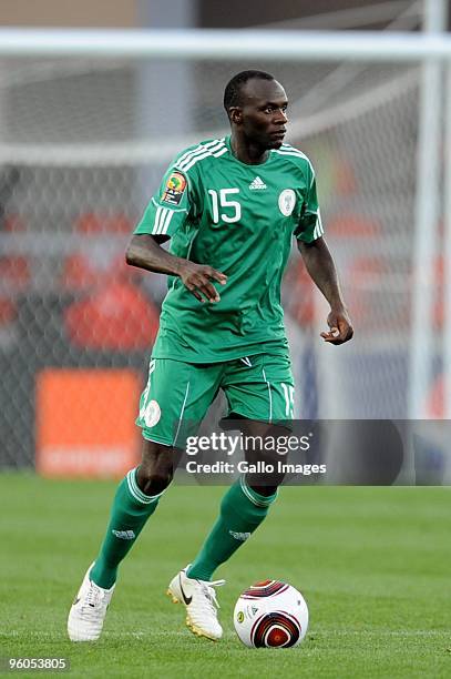 Sani Kaita of Nigeria in action during the African Nations Cup Group C match between Nigeria and Mozambique, at the Alto da Chela Stadium on January...