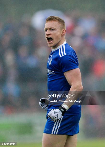 Tyrone , Ireland - 20 May 2018; Colin Walshe of Monaghan celebrates at the final whistle in the Ulster GAA Football Senior Championship Quarter-Final...