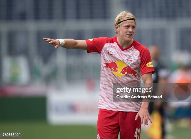 Xaver Schlager of Salzburg during the tipico Bundesliga match between RB Salzburg and SV Mattersburg at Red Bull Arena on May 20, 2018 in Salzburg,...