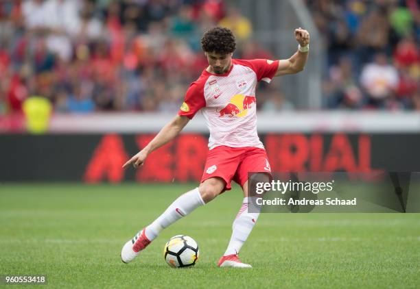 Andre Ramalho of Salzburg runs with the ball during the tipico Bundesliga match between RB Salzburg and SV Mattersburg at Red Bull Arena on May 20,...