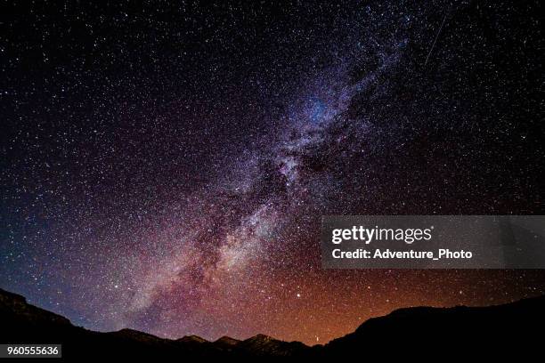 stars and milky way desert canyon landscape - fruita colorado stock pictures, royalty-free photos & images