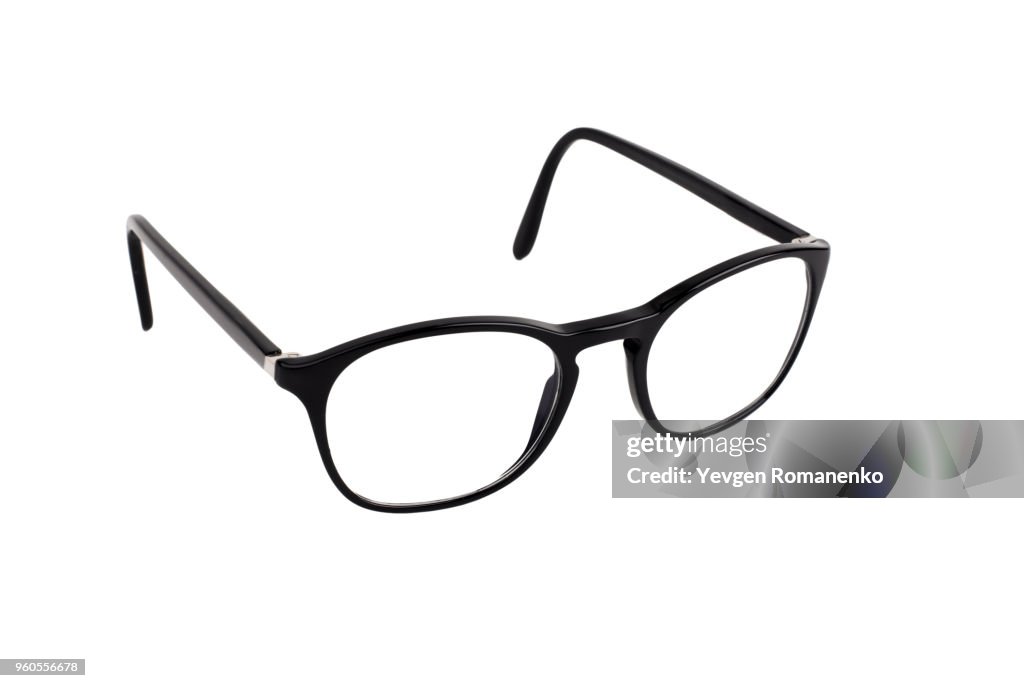 Black EyeGlasses Isolated on White Background