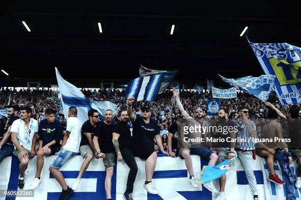 Supporters of Spal celebrate at the end of the serie A match between Spal and UC Sampdoria at Stadio Paolo Mazza on May 20, 2018 in Ferrara, Italy.