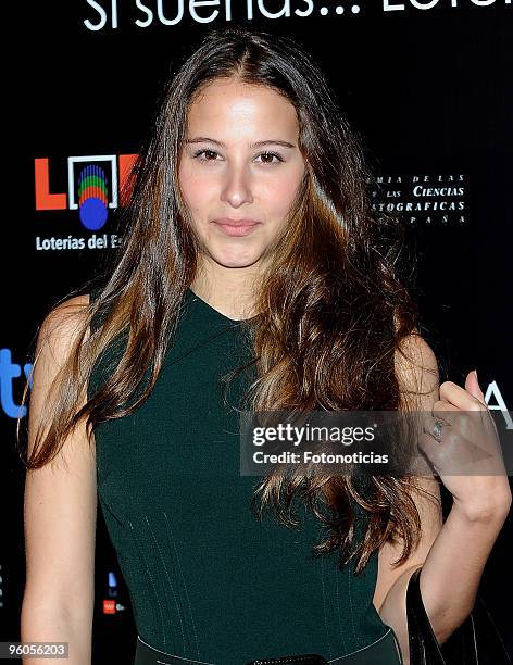 Actress Irene Escolar attends the final candidates photocall for the 2010 Edition of the Goya Cinema Awards, at the Casa de Correos on January 23,...