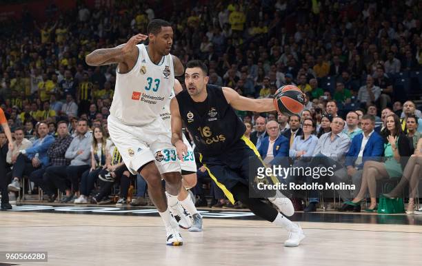 Kostas Sloukas, #16 of Fenerbahce Dogus Istanbul in action during the 2018 Turkish Airlines EuroLeague F4 Championship Game between Real Madrid v...