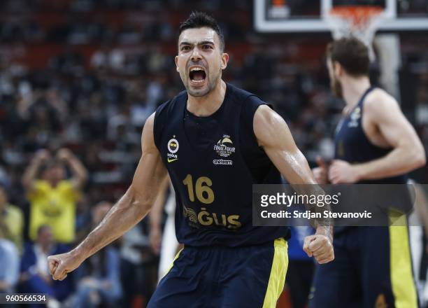Kostas Sloukas of Fenerbahce reacts during the Turkish Airlines Euroleague Final Four Belgrade 2018 Final match between Real Madrid and Fenerbahce...