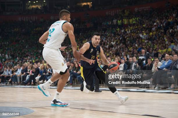 Kostas Sloukas, #16 of Fenerbahce Dogus Istanbul in action during the 2018 Turkish Airlines EuroLeague F4 Championship Game between Real Madrid v...