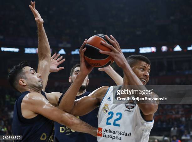Walter Tavares of Real Madrid in action against Kostas Sloukas of Fenerbahce during the Turkish Airlines Euroleague Final Four Belgrade 2018 Final...