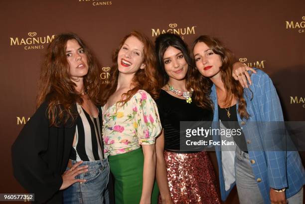 Jane Ferrera, Melody, actress Vanessa GuideÊand Marie-Clotilde Ramos-ibanez attends the Magnum Beach Closing Party during the 71st annual Cannes Film...