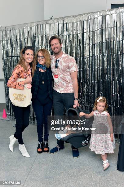 Elizabeth Chambers, Annie Philbin, Armie Hammer, Ford Hammer and Harper Hammer attend Hammer Museum K.A.M.P. 2018 at Hammer Museum on May 20, 2018 in...