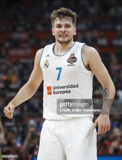 Luka Doncic of Real Madrid reacts during the Turkish Airlines Euroleague Final Four Belgrade 2018 Final match between Real Madrid and Fenerbahce...