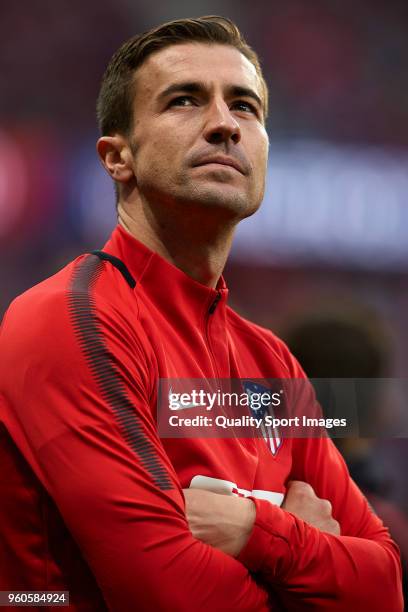 Gabi Fernandez of Atletico de Madrid looks on after the La Liga match between Atletico Madrid and Eibar at Wanda Metropolitano on May 20, 2018 in...