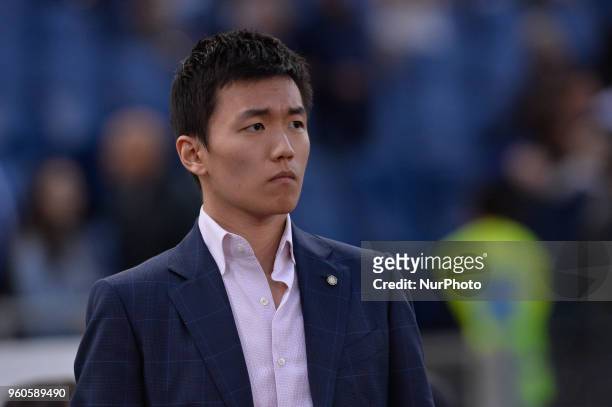 Steven Zhang during the Italian Serie A football match between S.S. Lazio and F.C. Inter at the Olympic Stadium in Rome, on may 20, 2018.