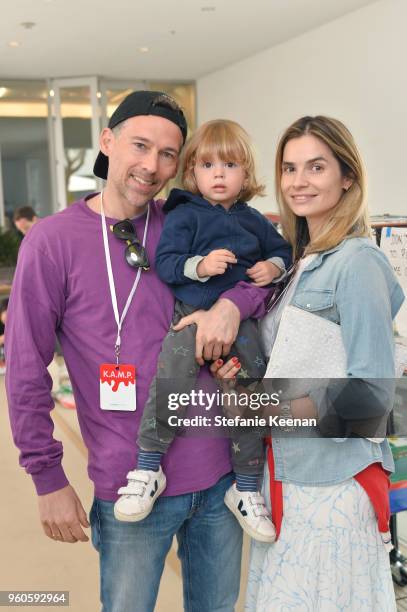 Joel Lubin, Marco Lubin and Marija Karan attend Hammer Museum K.A.M.P. 2018 at Hammer Museum on May 20, 2018 in Los Angeles, California.