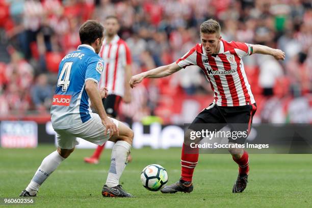 Asier Illarramendi of Real Sociedad, Benat of Athletic Bilbao during the La Liga Santander match between Athletic de Bilbao v Espanyol at the Estadio...