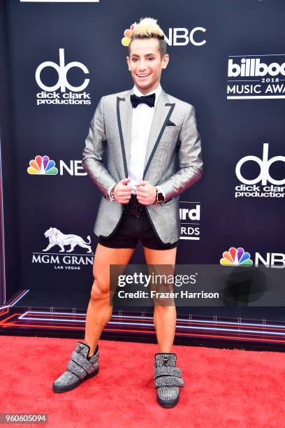 Personality Frankie J. Grande attends the 2018 Billboard Music Awards at MGM Grand Garden Arena on May 20, 2018 in Las Vegas, Nevada.