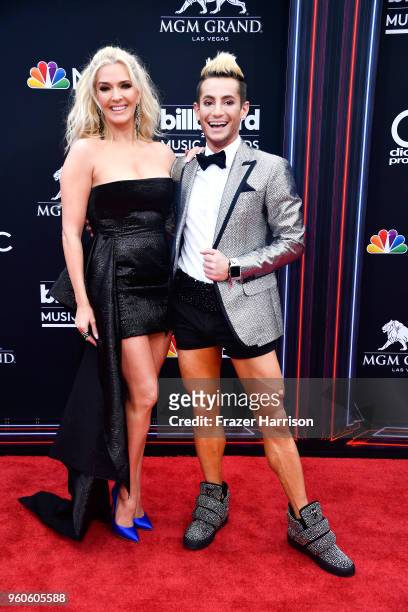 Recording artist-TV personality Erika Jayne and TV personality Frankie J. Grande attend the 2018 Billboard Music Awards at MGM Grand Garden Arena on...