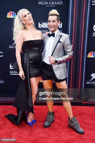 Recording artist-TV personality Erika Jayne and TV personality Frankie J. Grande attend the 2018 Billboard Music Awards at MGM Grand Garden Arena on...