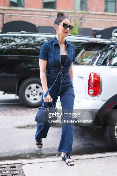 Olivia Munn is seen in Tribeca on May 20, 2018 in New York City.