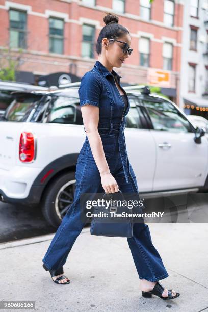 Olivia Munn is seen in Tribeca on May 20, 2018 in New York City.