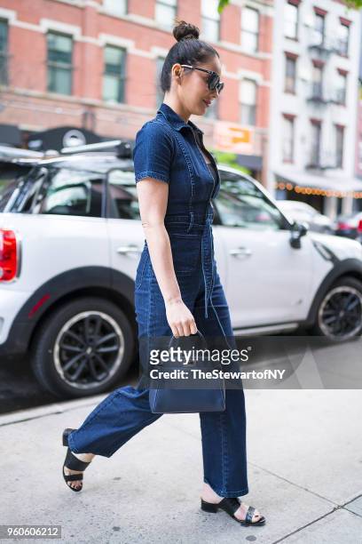 Olivia Munn is seen in Tribeca on May 20, 2018 in New York City.