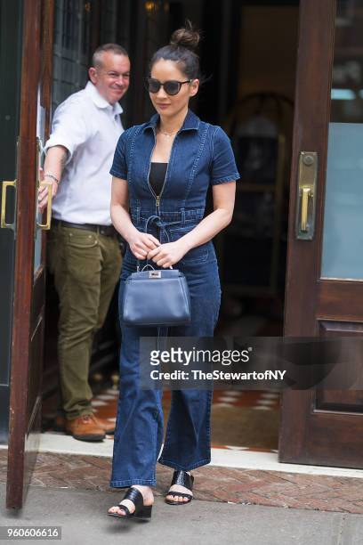 Olivia Munn is seen in Tribeca on May 20, 2018 in New York City.