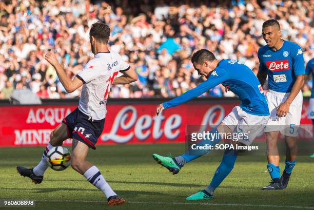 José Maria Callejon of SSC Napoli in action during the Serie A football match between SSC Napoli and FC Crotone at San Paolo Stadium. .