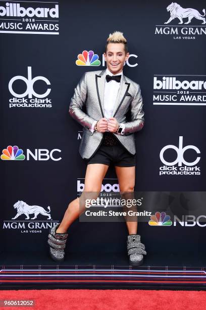 Personality Frankie J. Grande attends the 2018 Billboard Music Awards at MGM Grand Garden Arena on May 20, 2018 in Las Vegas, Nevada.