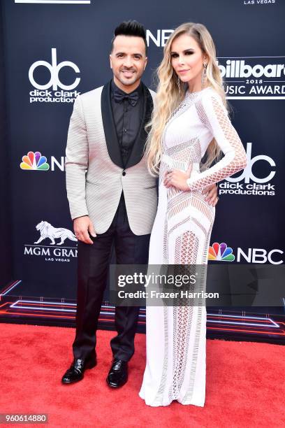 Recording artist Luis Fonsi and model Agueda Lopez attend the 2018 Billboard Music Awards at MGM Grand Garden Arena on May 20, 2018 in Las Vegas,...