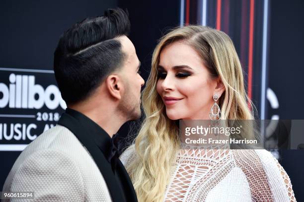 Recording artist Luis Fonsi and model Agueda Lopez attend the 2018 Billboard Music Awards at MGM Grand Garden Arena on May 20, 2018 in Las Vegas,...