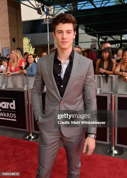 Recording artist Shawn Mendes attends the 2018 Billboard Music Awards at MGM Grand Garden Arena on May 20, 2018 in Las Vegas, Nevada.