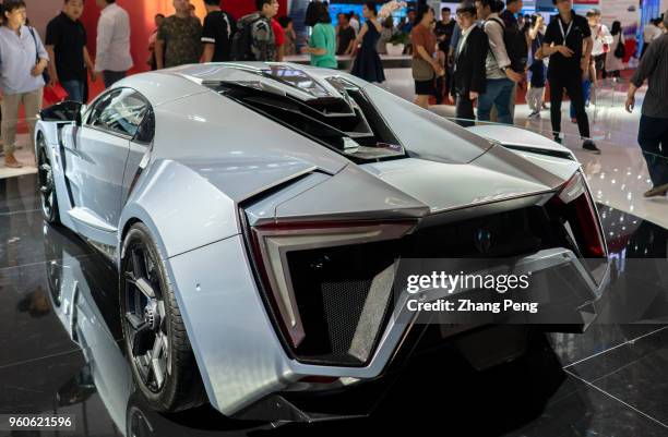 Lykan HyperSport car, shown on the 2nd World Intelligence Congress , held in Tianjin Meijiang Exhibition Center from May 16-18, 2018. Lykan...