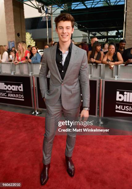 Recording artist Shawn Mendes attends the 2018 Billboard Music Awards at MGM Grand Garden Arena on May 20, 2018 in Las Vegas, Nevada.