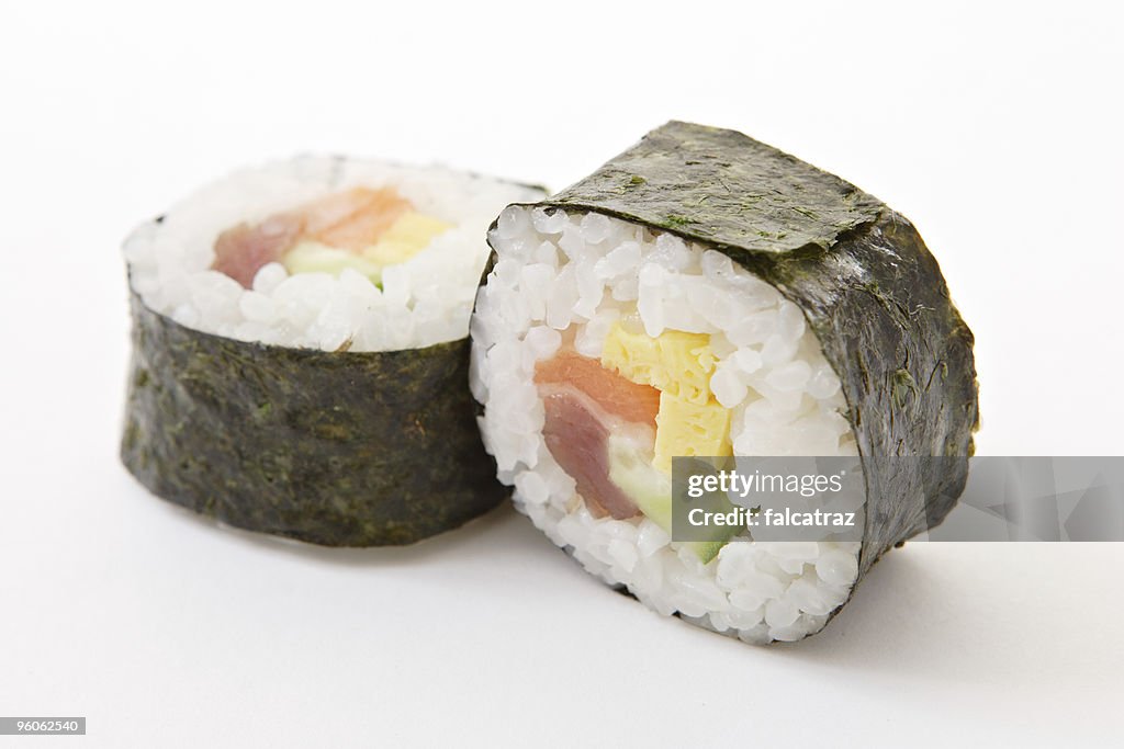 Sushi maki with rice and seaweed