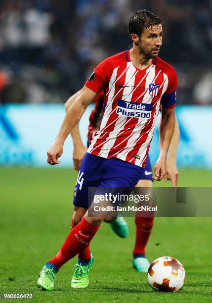 Gabi of Athletico Madrid controls the ball during the UEFA Europa League Final between Olympique de Marseille and Club Atletico de Madrid at Stade de...