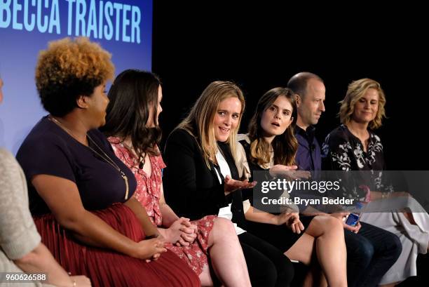 Ashley Nicole Black, Melinda Taub, Samantha Bee, Amy Hoggart, Mike Rubens, and Allana Harkin speak onstage during "In Conversation With Samantha Bee,...