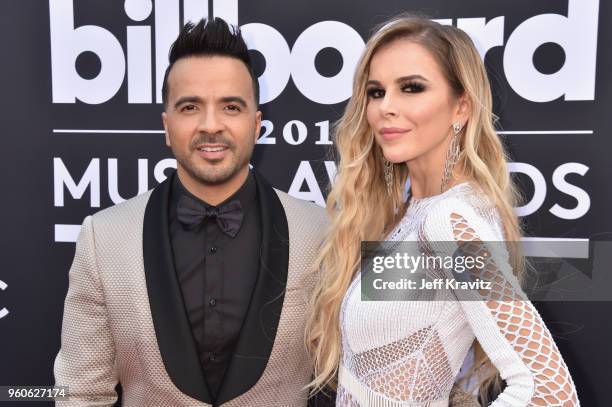 Recording artist Luis Fonsi and model Agueda Lopez attend the 2018 Billboard Music Awards at MGM Grand Garden Arena on May 20, 2018 in Las Vegas,...