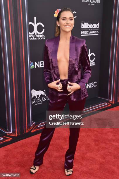 Influencer Alyson Stoner attends the 2018 Billboard Music Awards at MGM Grand Garden Arena on May 20, 2018 in Las Vegas, Nevada.